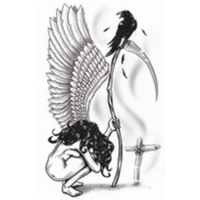 Angel Of Death Temp Tattoo - Gothic