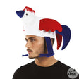 Cock chicken Hat Adult - Blue White Red