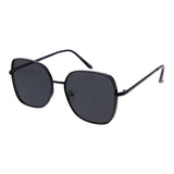 Unisex Metal Glasses Large Square Thick Frame - Assorted