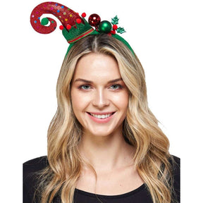 Christmas headband hat with bow tie