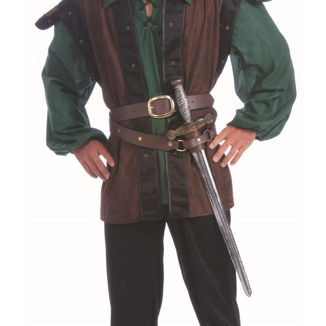 Medieval Double Wrap Belt/Scabard Brown