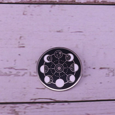Moon Phases Brooch Patches Metal pins