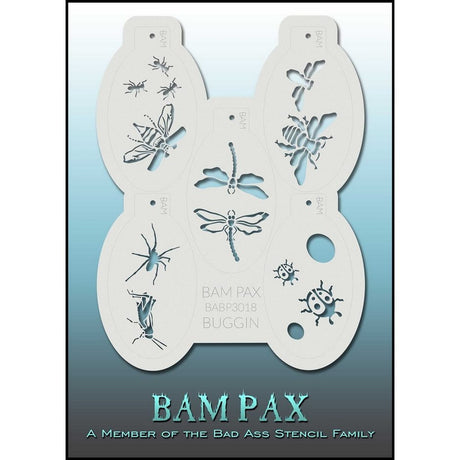BAM-PAX BABP 3018 Bad Ass Stencil - Buggin Insects