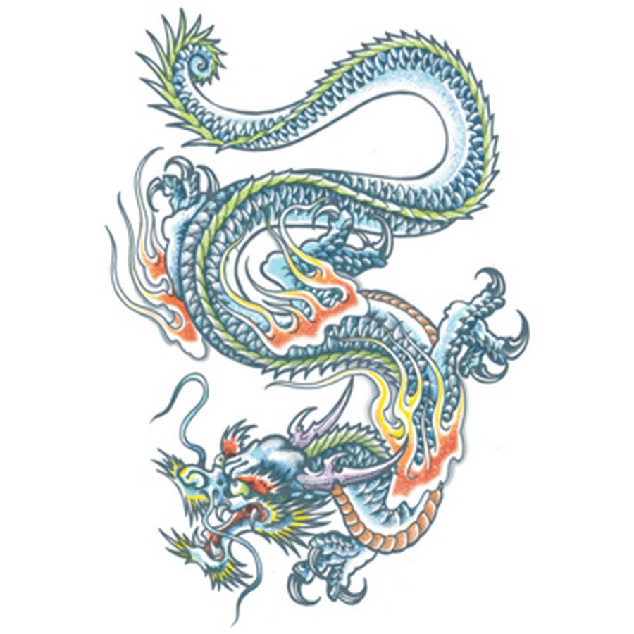 Tinsley XL Dragon Temporary Tattoo