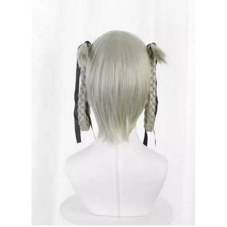 Grey braided cosplay wig Mobami