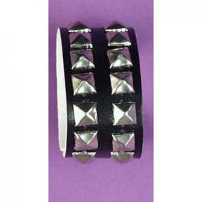 Double Studded Wristband- Black