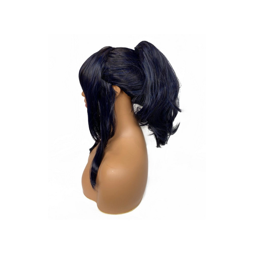 Dark blue ninja cosplay wig