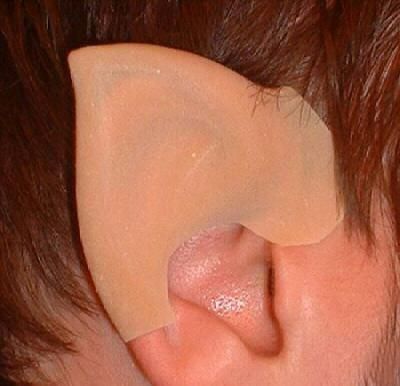 Small Elf Ears Prosthetic, Unpainted