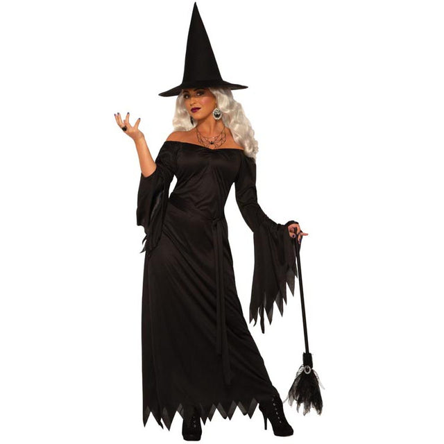 Adult Basic Witch Dress- Black One Size