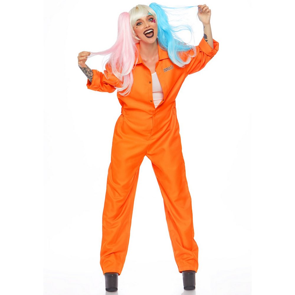 Prisoner Jumpsuit costume - Orange- One Size