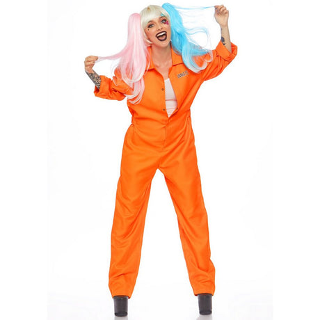 Prisoner Jumpsuit costume - Orange- One Size