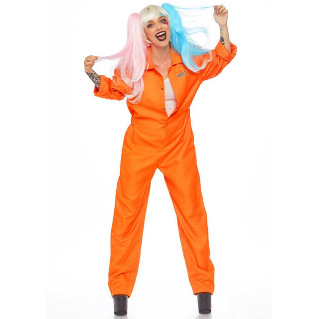 Prisoner Jumpsuit costume - Orange- One Size
