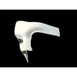 Asymmetrical Venetian Mask - White