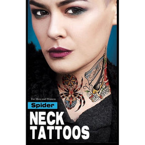 FX Spider Neck Tattoos