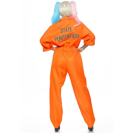 Prisoner Jumpsuit costume - Orange- One Size