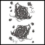 Black Roses Temp Tattoo - Gothic Tinsley