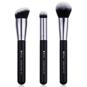DUcare 3 pcs synthetic makeup brushes