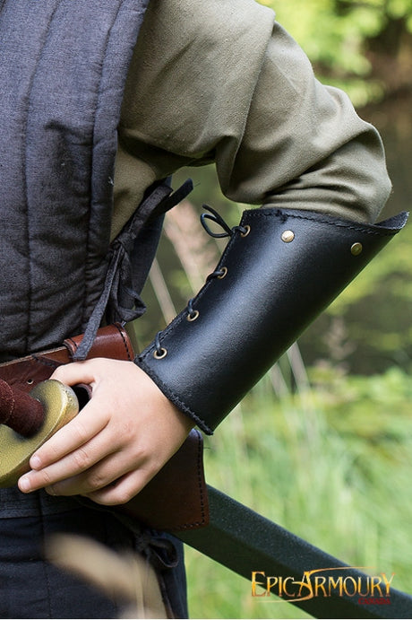 RFB Leather Bracers, Black