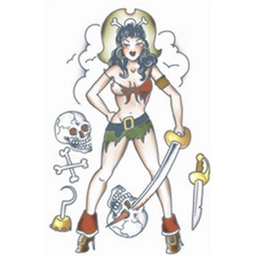 Tinsley PIN UP Temp Tattoo PIRATE