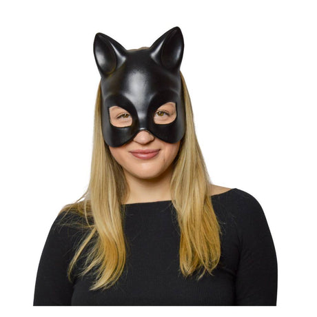 Leatherlike Cat Mask - Black