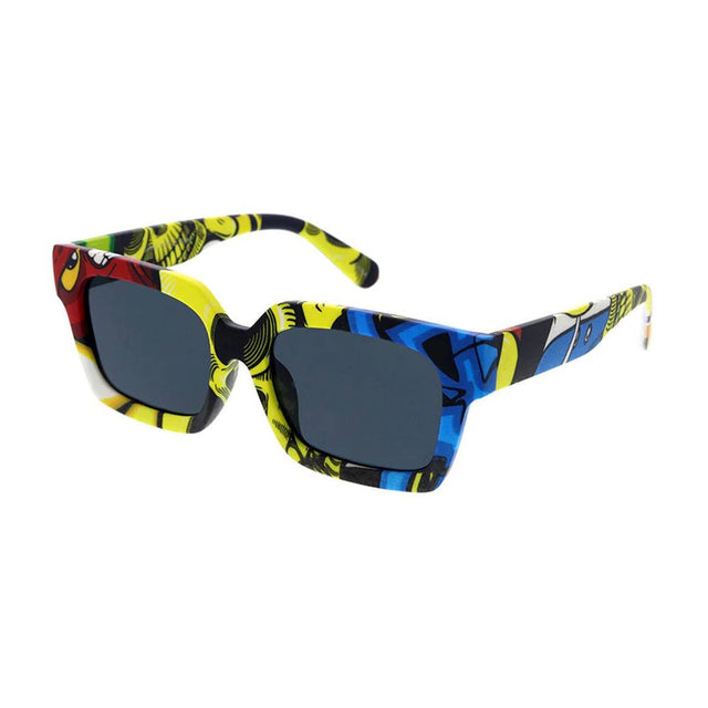 Unisex 366 Sunglasses Plastic Large Square Frame - Assorted