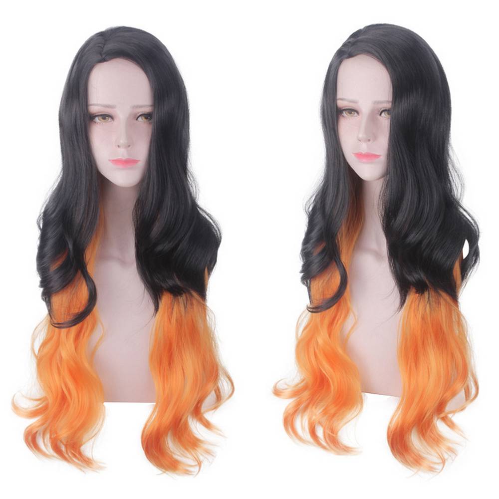 Demon girl cosplay wig- Black/Orange