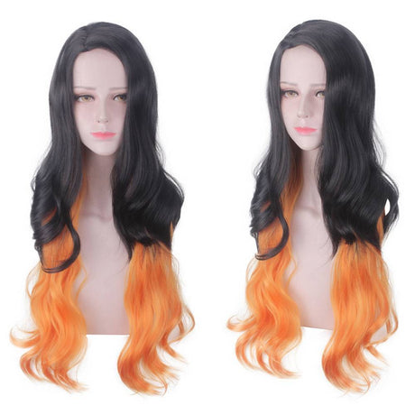 Demon girl cosplay wig- Black/Orange