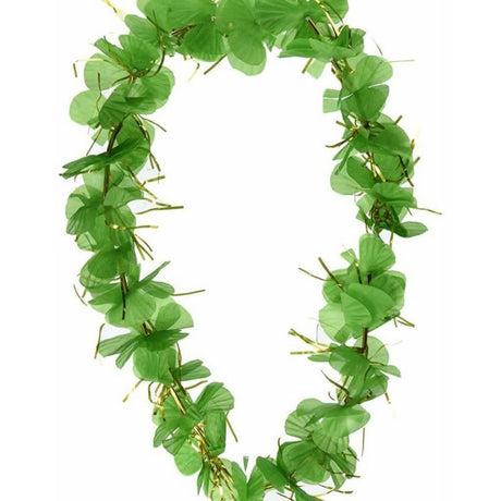 Shamrock Flower Lei - green