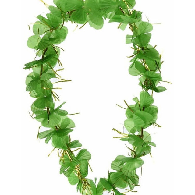 Shamrock Flower Lei - green