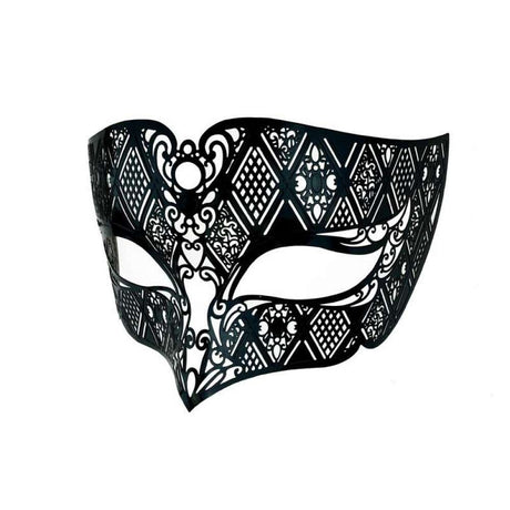 Black metallic venetian mask Black