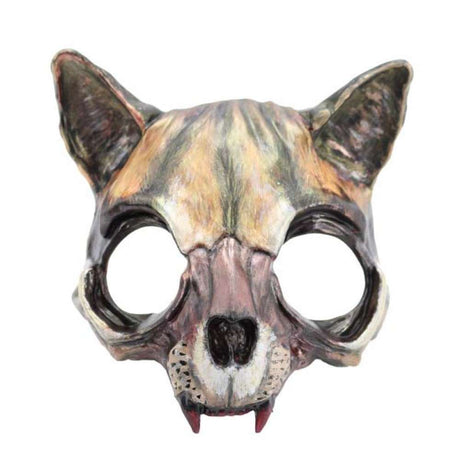 Brown Cat Skull Mask