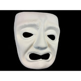Unpainted Tragedy mask - paper mache