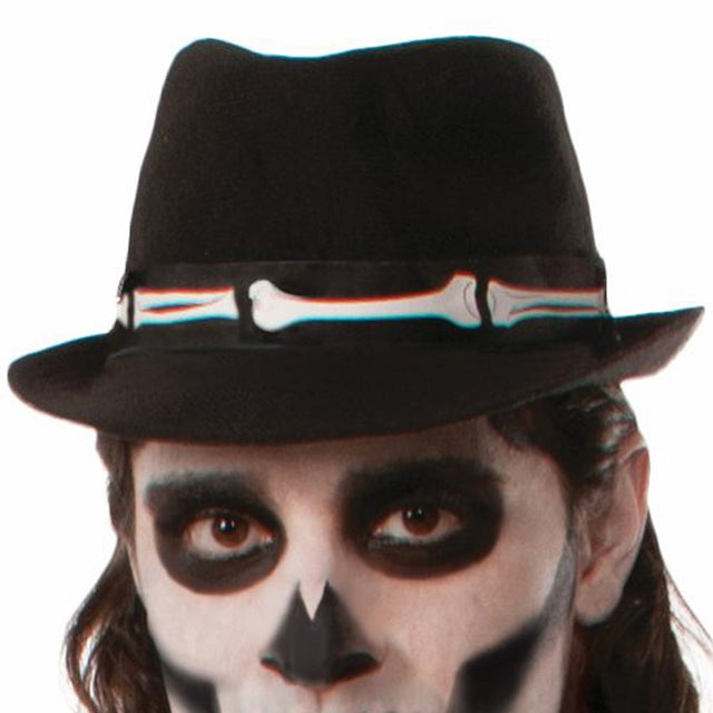 Skeleton Adult Fedora Hat O.S