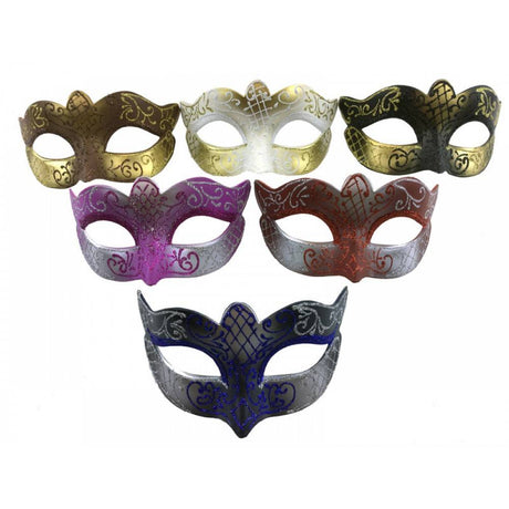 Venetian mask with glitters 70 - Assorted