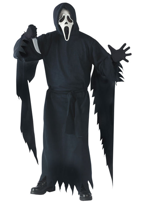 Ghost Face SCREAM Costume with Mask - adult - One Size - Black