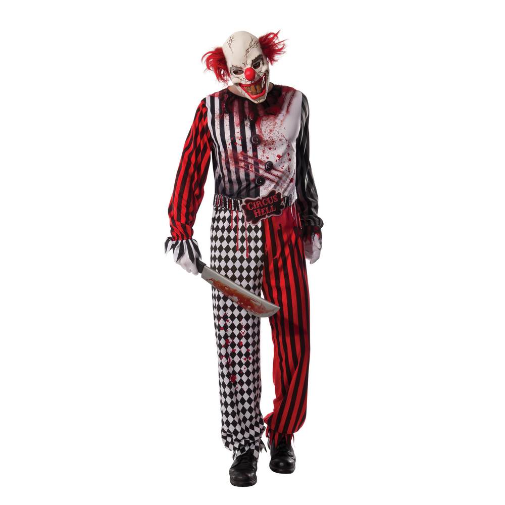 Adult Evil Clown Costume- Standard