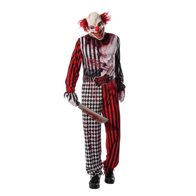 Adult Evil Clown Costume- Standard