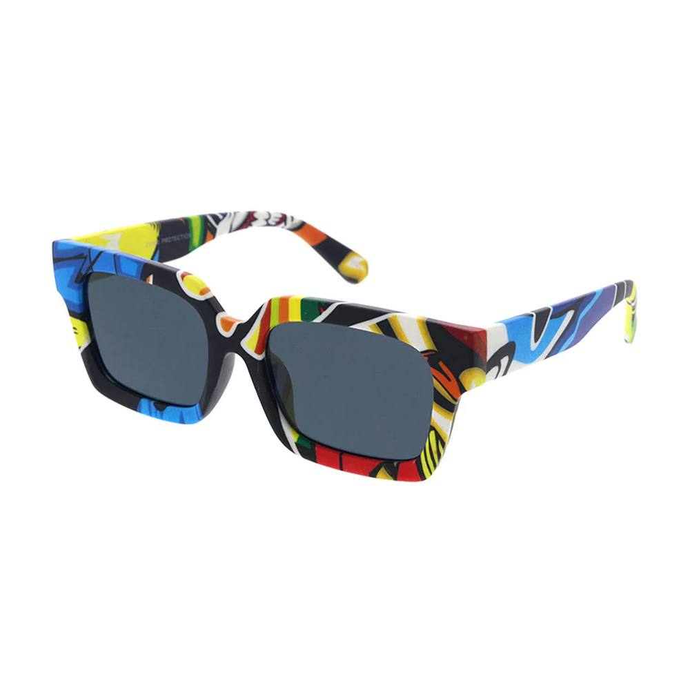Unisex 366 Sunglasses Plastic Large Square Frame - Assorted