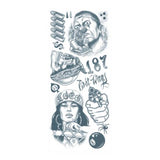 Prison Thug 18 And Life Temporary Tattoos