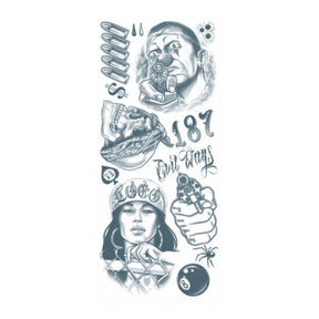Prison Thug 18 And Life Temporary Tattoos