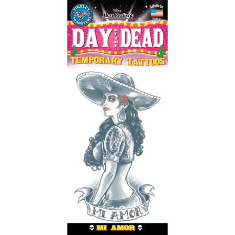 MI AMOR Temp Tattoo Day of the Dead DOD112