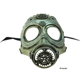 Steampunk silver color gas mask
