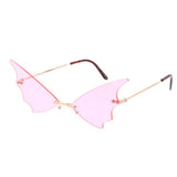 Unisex Metal Small Batwing Lens