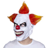 Scary Clown Mask with orange hair