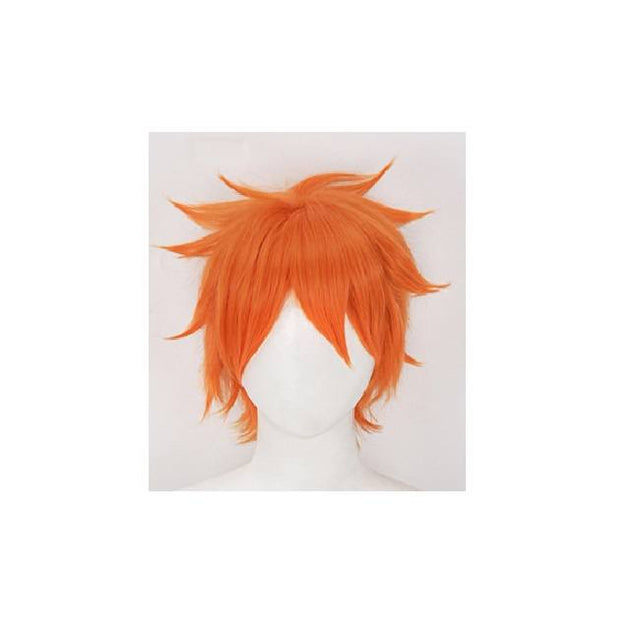 Short spike orange cosplay wig