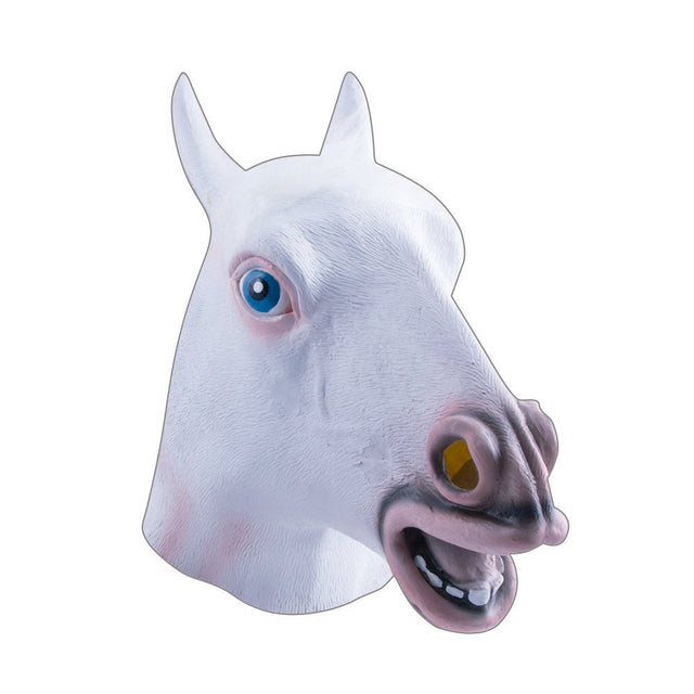 Animal Latex Mask, White Horse