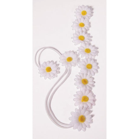 Hippie Daisy Flower Headband - White