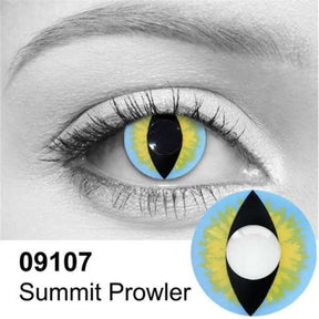 Summit Prowler contact lenses - blue & yellow