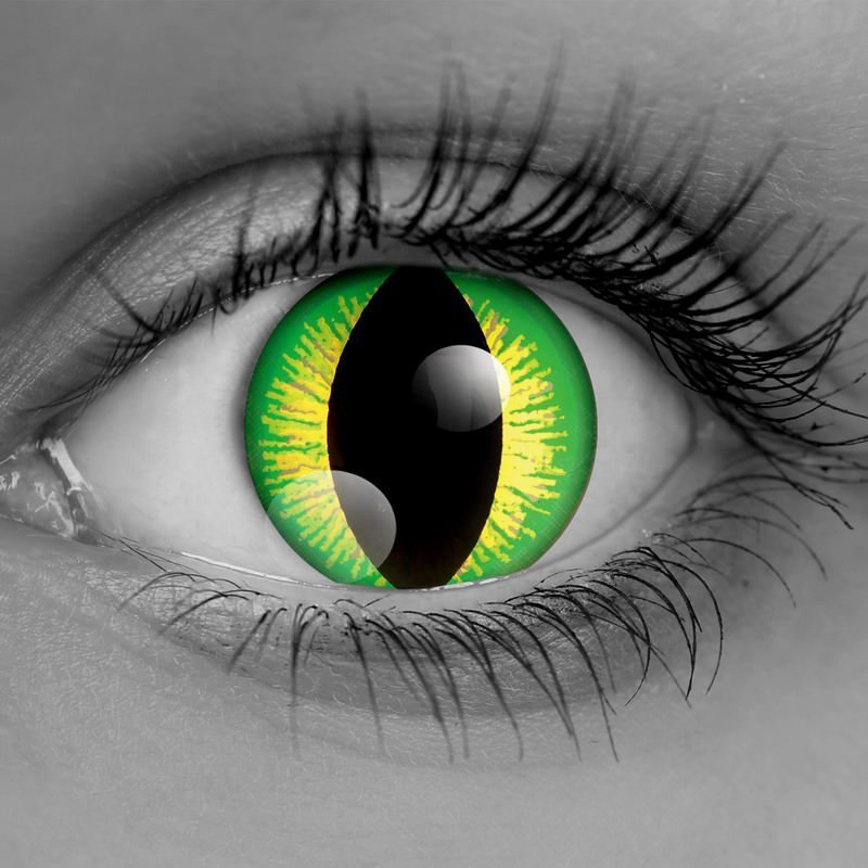Creepers Contact Lenses Green - Reptile