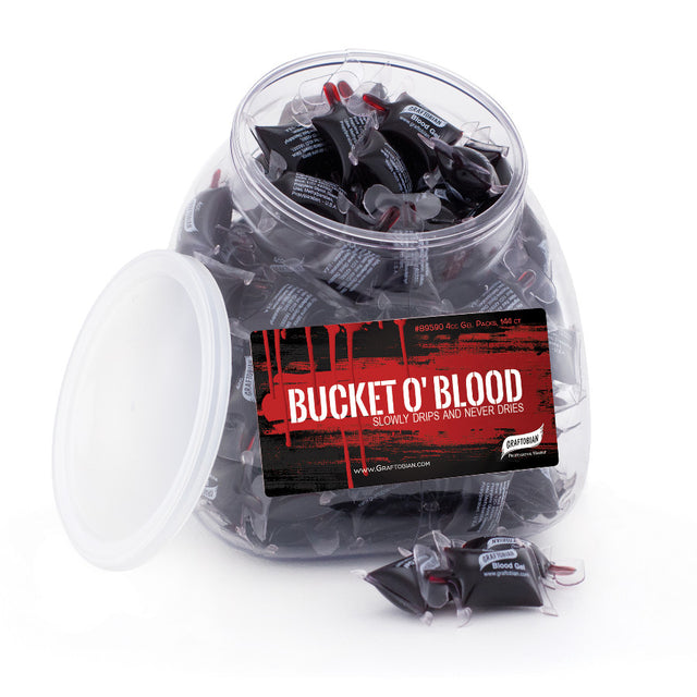 Graftobian Bucket O' Blood Gel packs- 144/Bucket